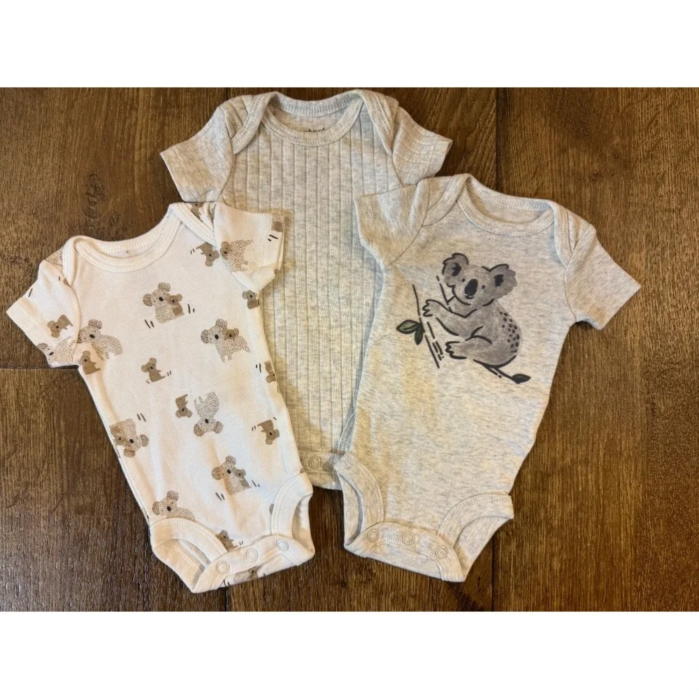 Carter's Baby Preemie Bodysuits Tee Shirts Clothes Unisex Boy Girl Koala Bears